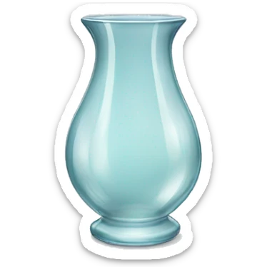 glass vase with piece sticking out  sticker