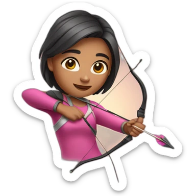 Girl with bow and arrow  sticker