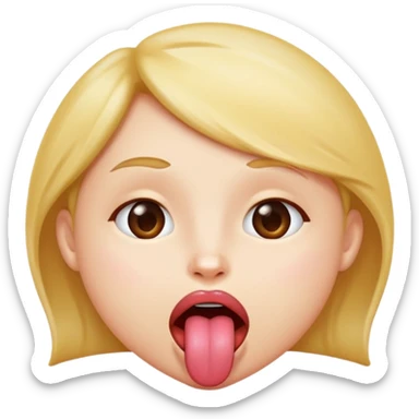 Yummy face with tongue out sticker