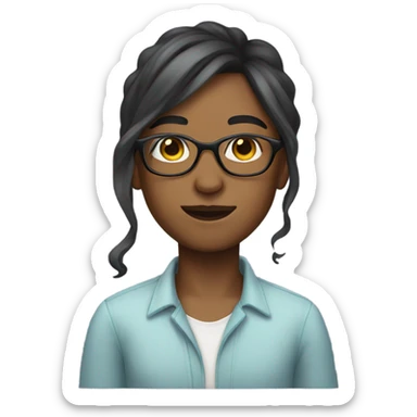 Femboy wearing glasses  sticker