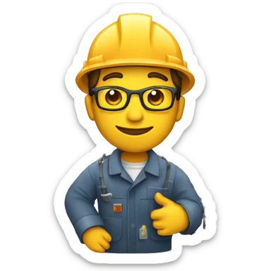 man hugging an oil rig sticker