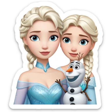 elsa with olaf sticker