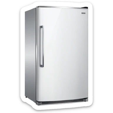 modern white fridge angled view sticker