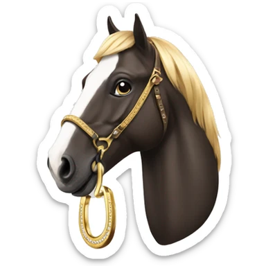 luxury horseshoe sticker