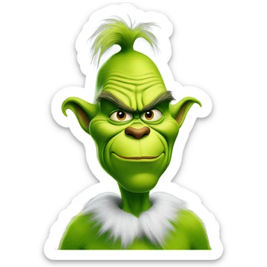An emoji of Jim Carey’s Grinch character sticker