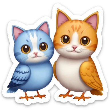Bird with Griddy cat sticker
