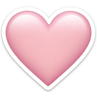 light pink heart sticker