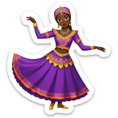 Traditional Dagestani dancer in costume sticker