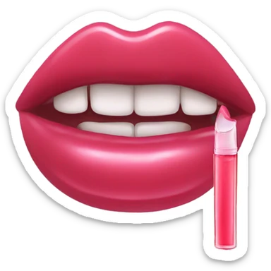 Lip gloss sticker