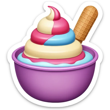 ice cream bow sticker