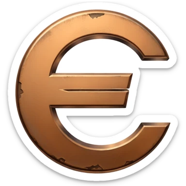 Euro bronce Sign sticker