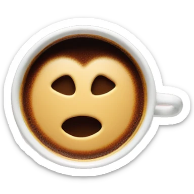 Espresso cup heart foam sticker