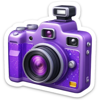 Glitter Hot Camera Purple sticker