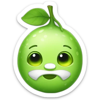 cute lime charcter sticker