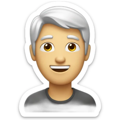 Guy whit one eye and a hand waving sticker