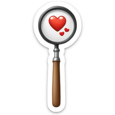 magnifying glass with line that simulates a heart rate sticker