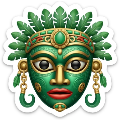  Mayan mask  sticker