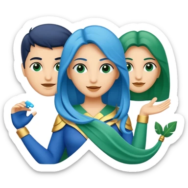 araras azuis no estilo das araras azuis blue e jade do filme rio sticker