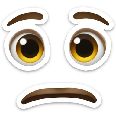 Rolling eyes emoji  sticker