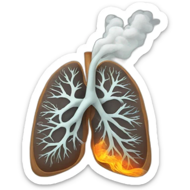 organic lung, smoke sticker