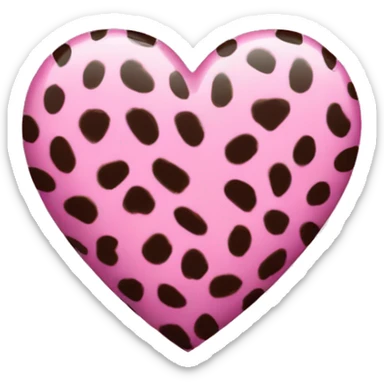 Un corazón con estampado de leopardo rosa sticker