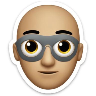 black eye patch covering one eye like Nick Fury from Marvel sticker