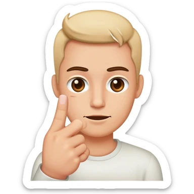 A face with middle finger sticker