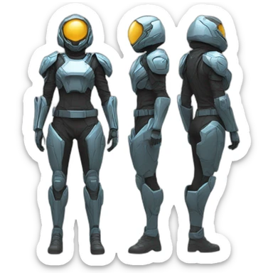 futuristic Galactic Vanguard Pants armored sticker
