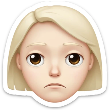 depressed face sticker