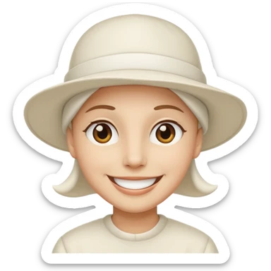 adulto con sombrero blanco sticker