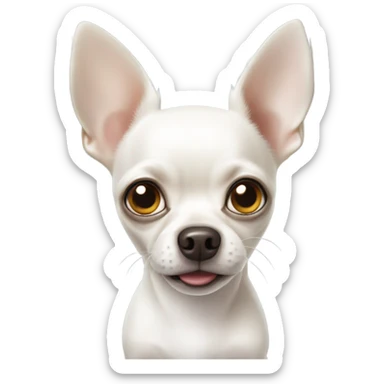 White chihuahua with big eyes  sticker