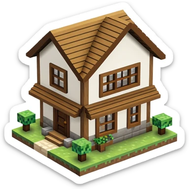 Minecraft house sticker
