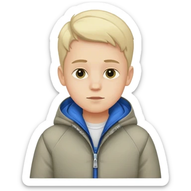 white-skinned boy in jacket sticker