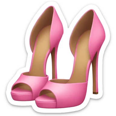 two pink heels sticker