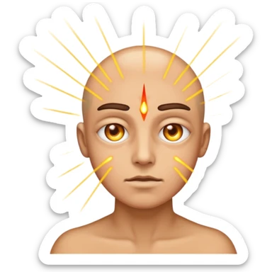 67 with lasers shooting out from its eyes sticker