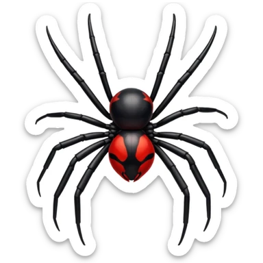 Black widow spider sticker