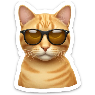 Cat with sunglasses sticker