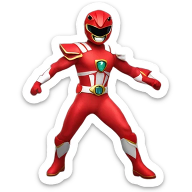 Power Rangers red kaiju ranger sticker