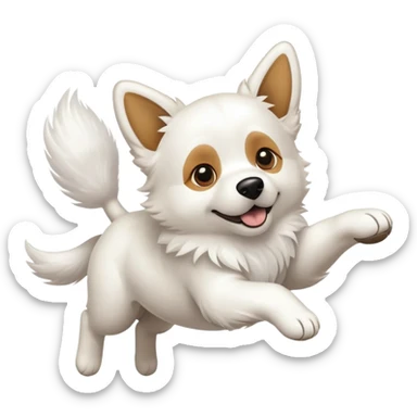 Dog fliying sticker