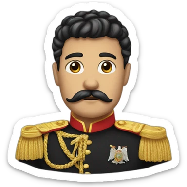 Boy dictator funny mustache sticker
