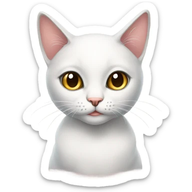 Demure cat sticker