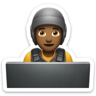 man playing in a pc gamer sticker