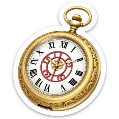 vintage pocket watch sticker