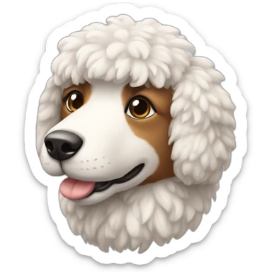 Un Chien avec fourrure de mouton sticker