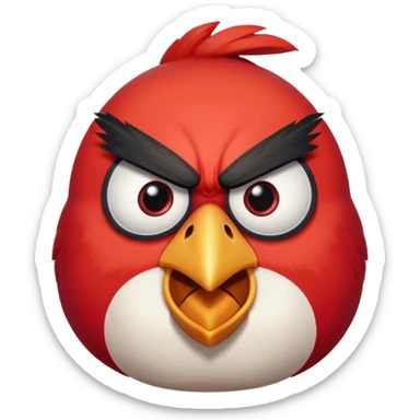 the killer angry bird red sticker