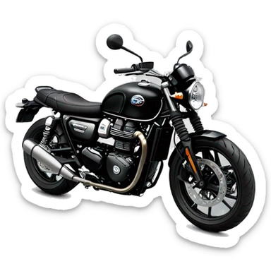 triumph black street twin 900 sticker