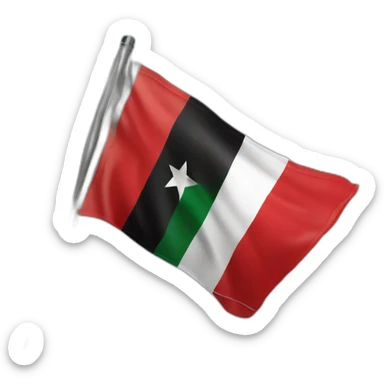 The flag of Yemen is Yemeni  in the Palestinian keffiyeh  sticker