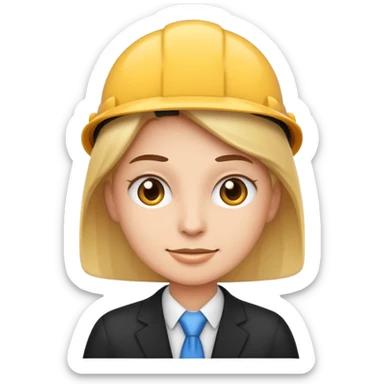 avatar of a project manager, organized and confident, emoji style sticker