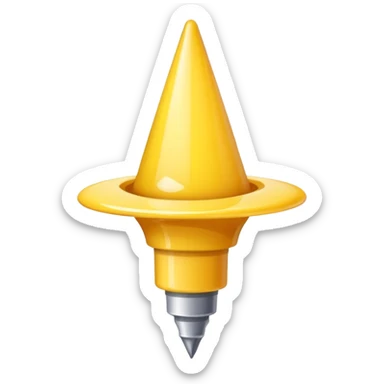 Thin Yellow swirl with 3 points sticker