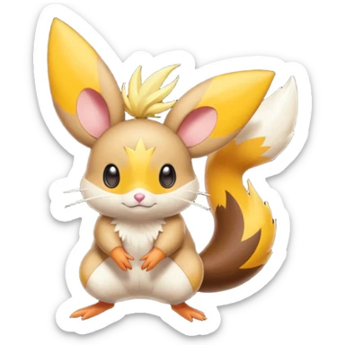 Dedenne-Victini-Emolga-fusion sticker